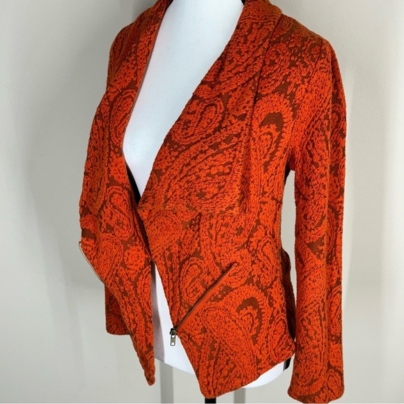 Anthropologie Moth "Paisley Gust Sweater Jacket" Cardigan Asymmetrical Size M - Picture 5 of 12